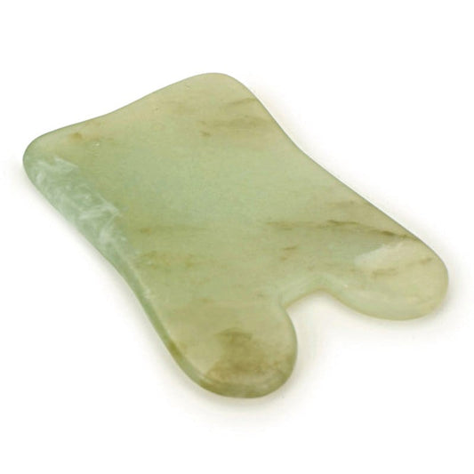 Gua Sha Rectangle Green Jade