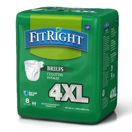 Unisex Adult Incontinence Brief FitRight Basic/Baribrief