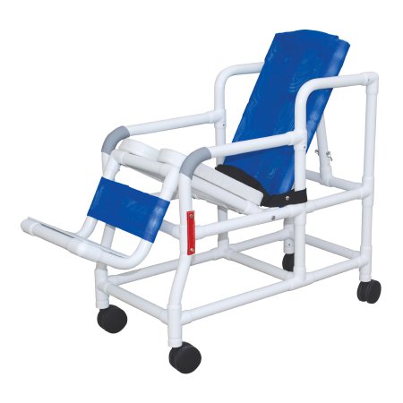 Shower Chair Tilt-N-Space PVC Frame Reclining Backrest 175 lbs. Weight Capacity