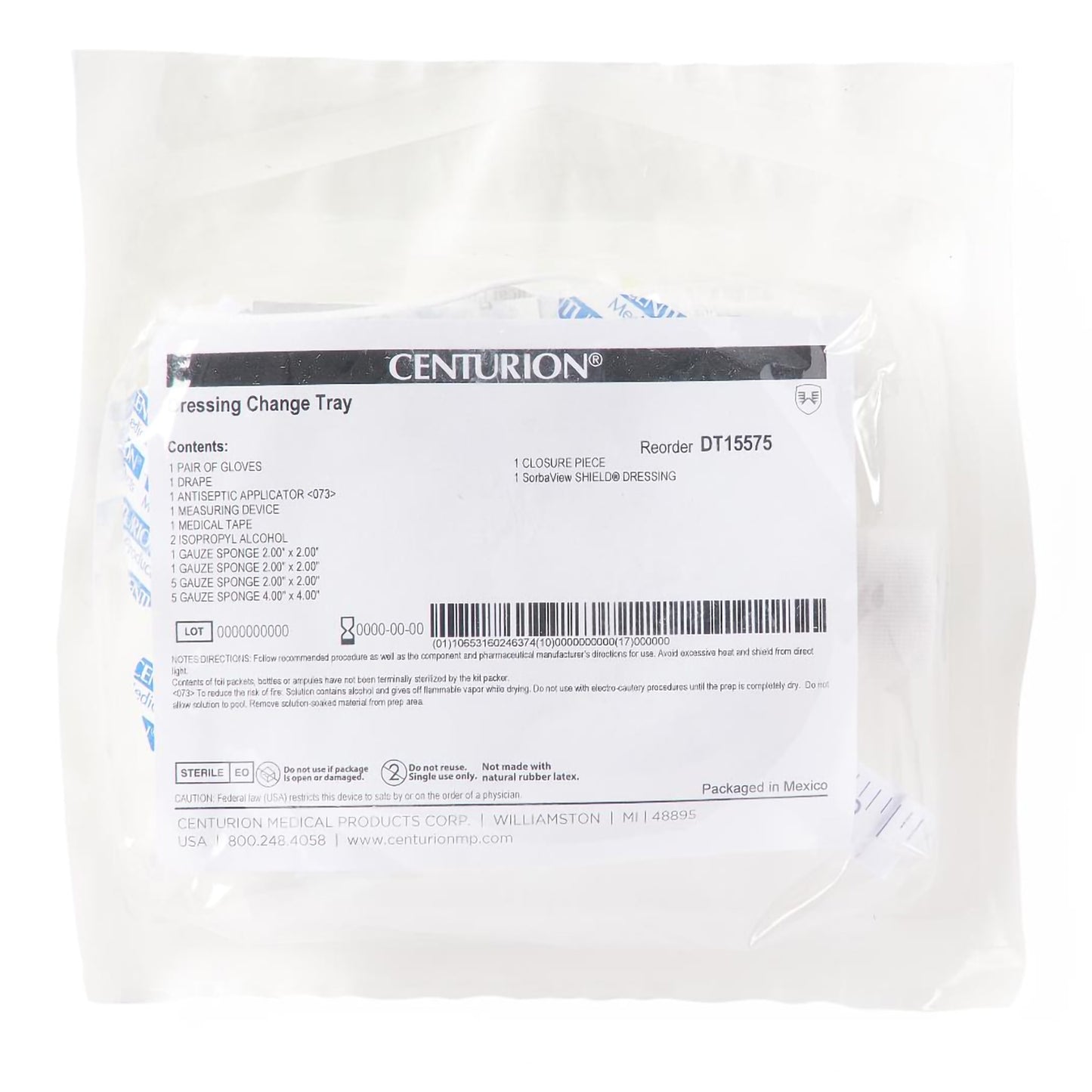 Medline PICC Line Dressing Change Tray with SorbaView Shield – Sterile Catheter Care Kit