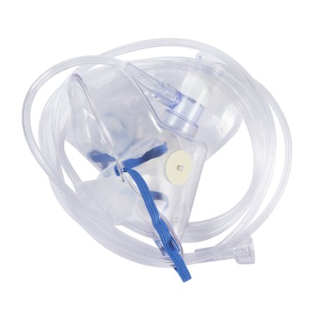 NonRebreather Oxygen Mask McKesson Elongated Style Adult One Size Fits Most Adjustable Head Strap / Nose Clip