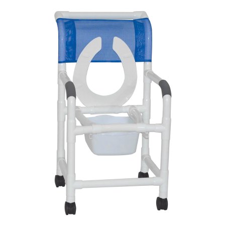Shower Chair MJM International Fixed Arms PVC Frame Mesh