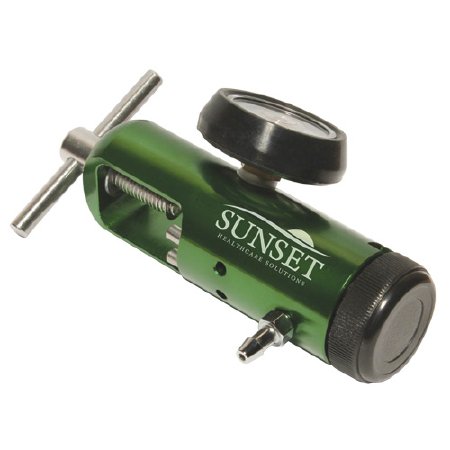 Sunset Oxygen Regulator Click Style 0 - 15 LPM Barb Outlet CGA-870