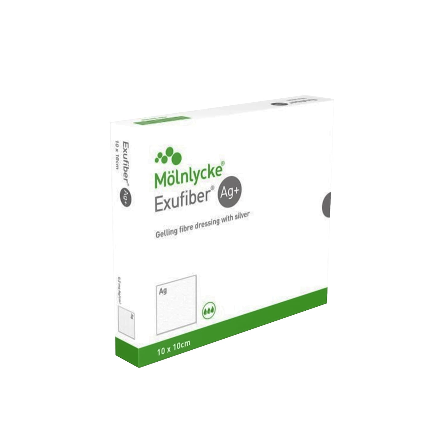 Exufiber Ag+ Silver Gelling Fiber Dressing – 6 x 6 Inch