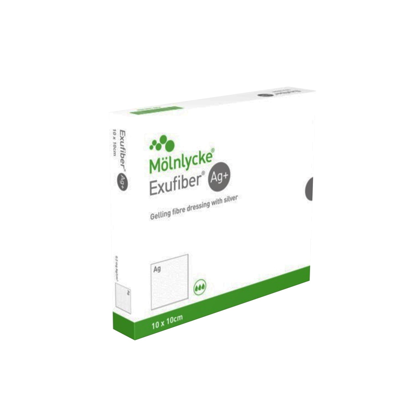 Exufiber Ag+ Silver Gelling Fiber Dressing – 8 x 12 Inch