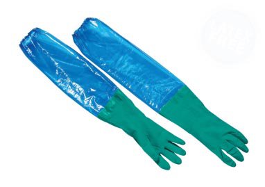 Utility Glove Sleeve Gloves Nitrile Green / Blue Elastic Cuff NonSterile
