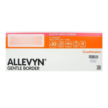 Foam Dressing Allevyn Gentle Border With Border Film Backing Silicone Gel Adhesive Rectangle Sterile