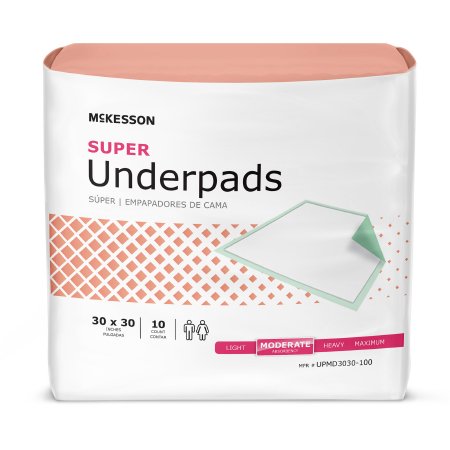 Underpad McKesson Super Fluff / Polymer Moderate Absorbency
