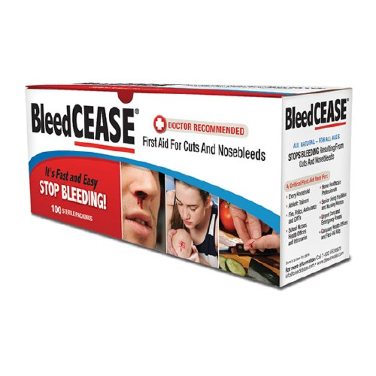 BleedCEASE Calcium Nosebleed Treatment for Cuts and Nosebleeds