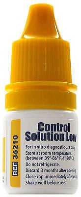Blood Glucose Control Solution Unistrip 4 mL Low Level