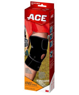 Knee Brace ACE One Size Fits Most Adjustable Strap Closure Left or Right Knee