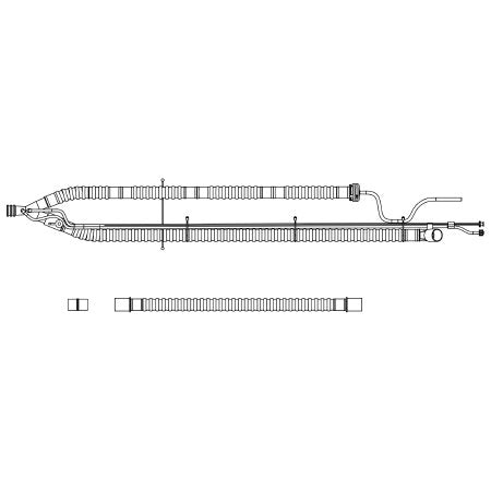 LTV Series Ventilator Circuit Expandable Tube 66 Inch Tube Dual Limb Adult Without Breathing Bag Single Patient Use Heated Circuit