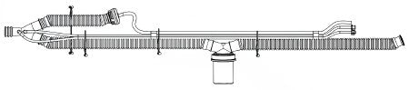 LTV Series Ventilator Circuit Corrugated Tube 72 Inch Tube Dual Limb Adult Without Breathing Bag Single Patient Use