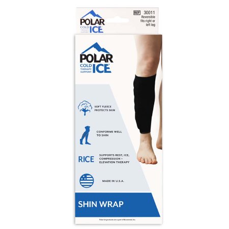 Cold Pack with Wrap Polar Ice Shin 12 to 14 Inch Circumference Neoprene / Water Reusable