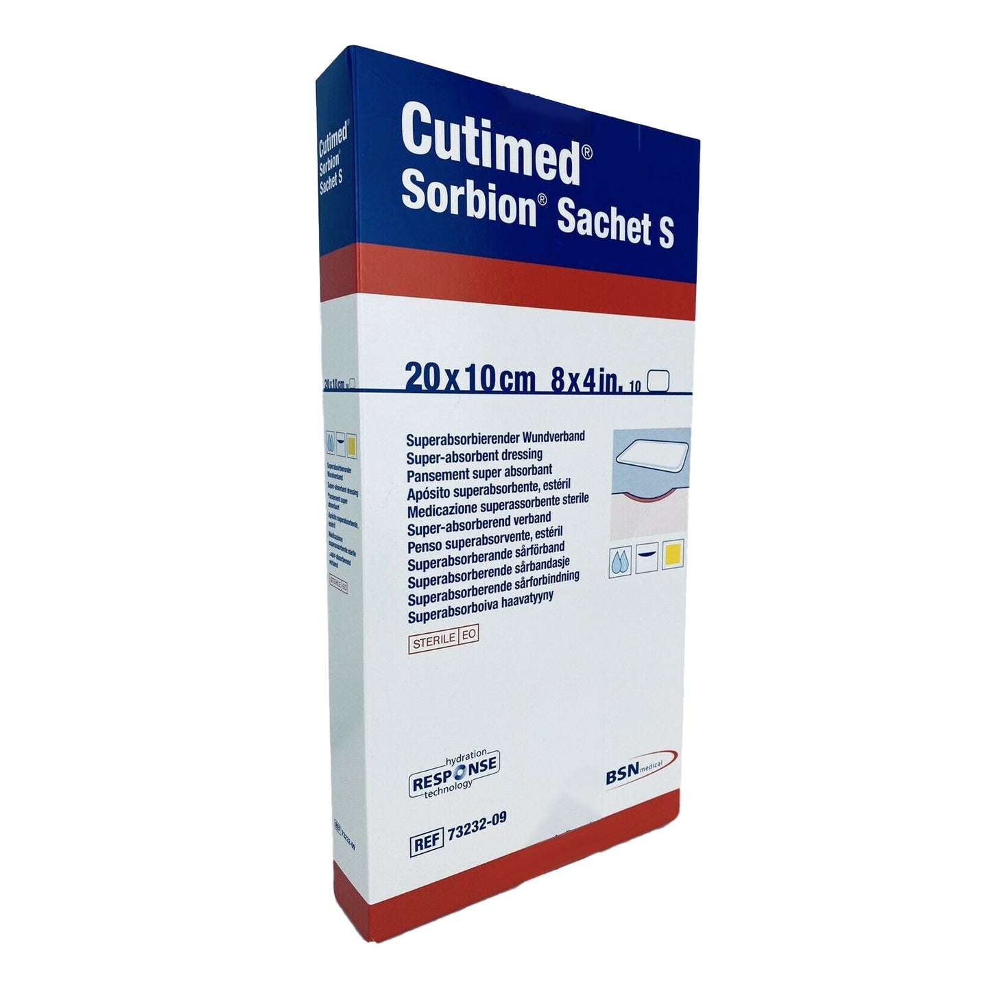 Cutimed Sorbion Sachet S 4 x 8 Inch Gelling Fiber Wound Dressing Sterile