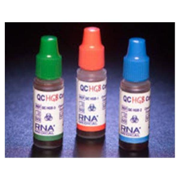 Hematology Control R & D Glu/Hgb Dual Control Blood Glucose / Hemoglobin High Level 3 X 1.5 mL by R&D Systems Inc