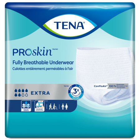 Unisex Adult Absorbent Underwear TENA ProSkin Extra Protective Pull On with Tear Away Seams 2X-Large Disposable Moderate Absorbency