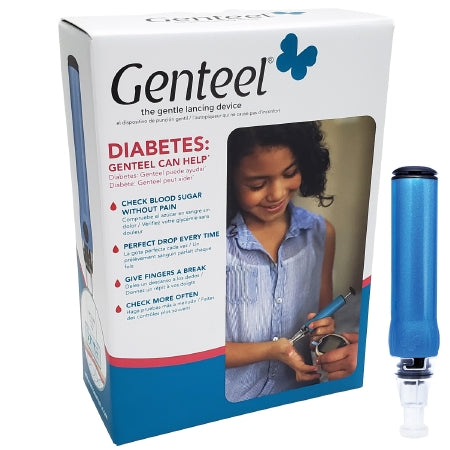 Lancing Device Genteel Various Gauges Retractable Push Button Activation Multiple Sites