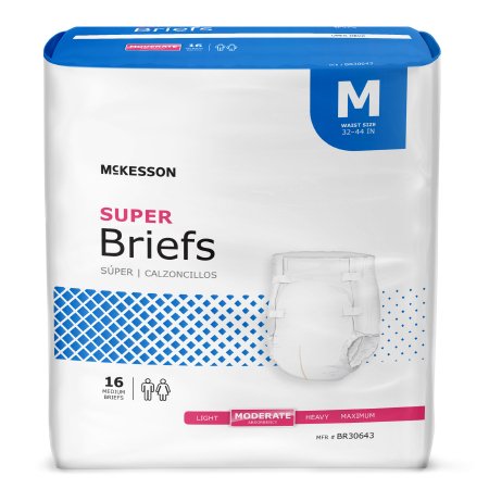 Unisex Adult Incontinence Brief McKesson X-Large Disposable Moderate Absorbency