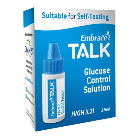 Blood Glucose Control Solution Embrace Talk 2.5 mL Level 2