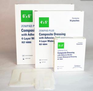 Zenipad Plus Composite Dressing 2 x 2 Inch Sterile Waterproof Dressing