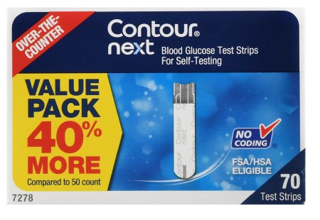 Blood Glucose Test Strips Ascensia Contour 70 Strips per Pack