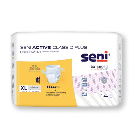 Underwear Seni Active Classic Plus Pull On with Tear Away Seams Small Disposable Moderate Absorbency
