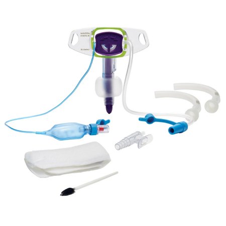 Cuffed Tracheostomy Tube Kit Portex BLUselect Suctionaid Two Inner Cannulas Size 8.0 mm Adult