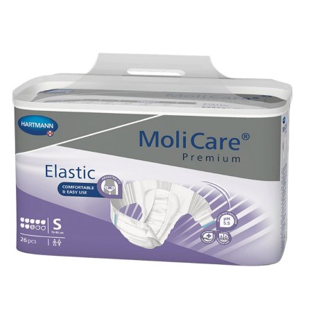 Unisex Adult Incontinence Brief MoliCare Premium Elastic 8D Medium Disposable Heavy Absorbency