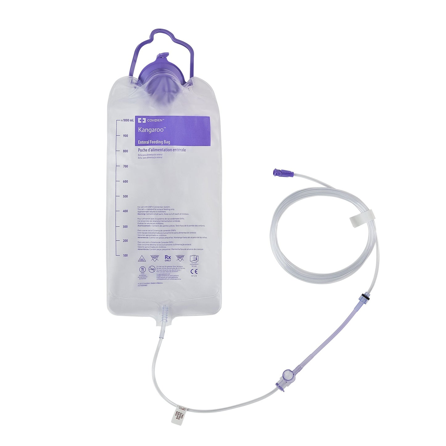 Kangaroo Joey Enteral Feeding Pump Bag Set with ENFit Connector 500-1000 mL
