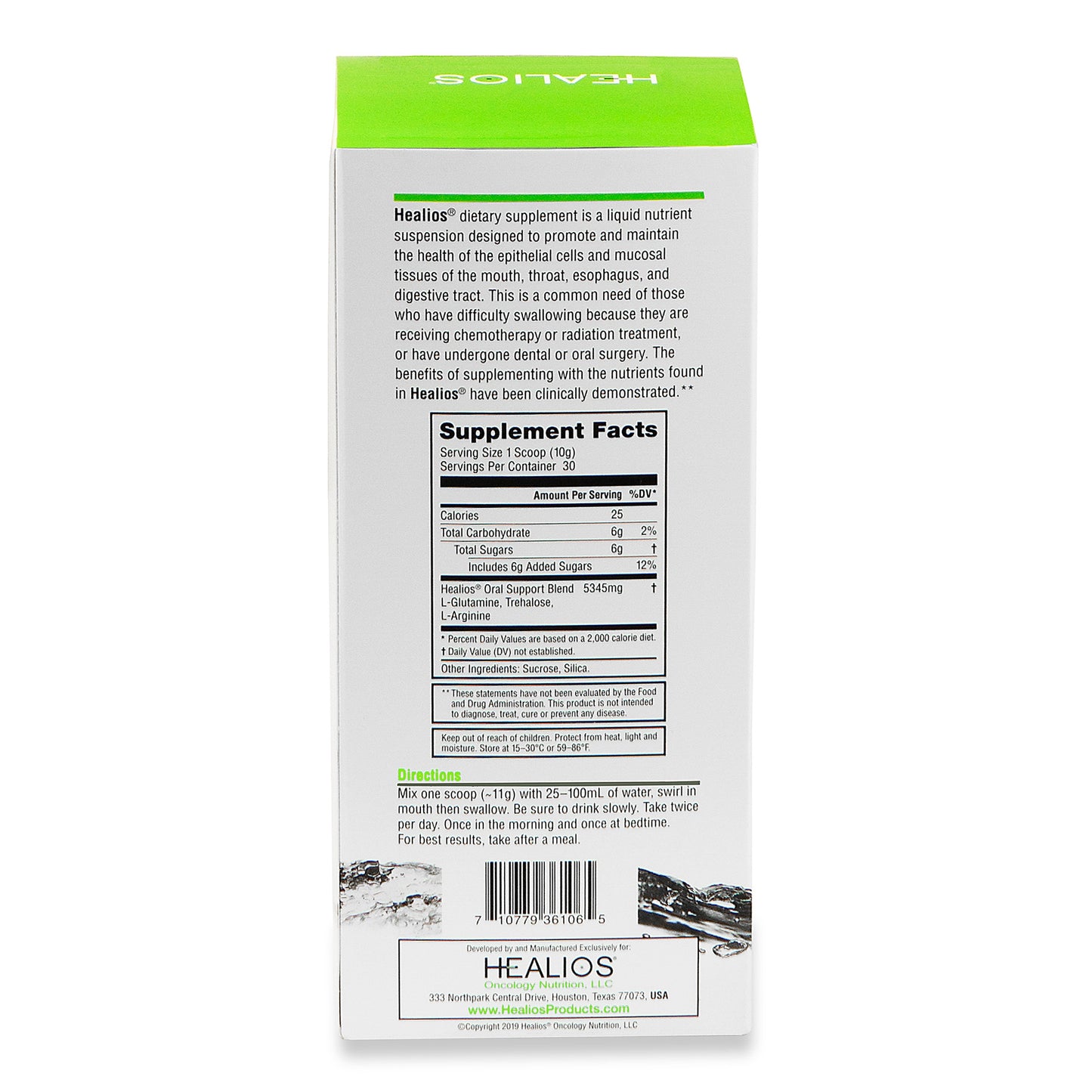 Healios Unflavored Oral Supplement Powder for Oral Mucositis 10.93 oz Jar