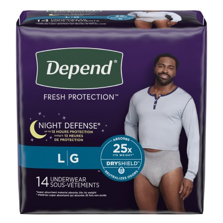 Male Adult Absorbent Underwear Depend Night Defense Pull On
