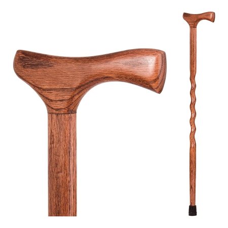 T-Handle Cane Brazos Twisted Wood
