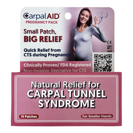 Hand-Based Carpal Tunnel Support Carpal AID Patch Pregnancy Plastic Left or Right Hand Clear
