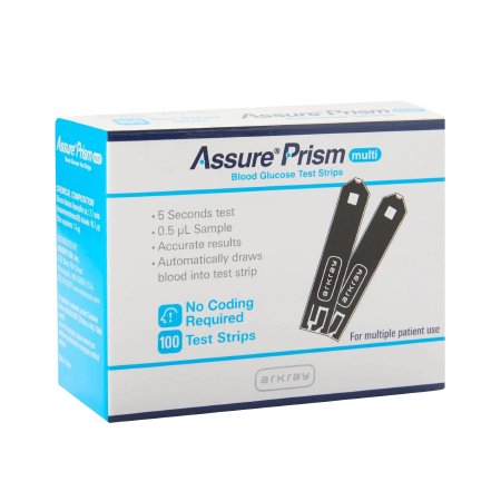 Blood Glucose Test Strips ASSURE Prism Multi 50 per Box