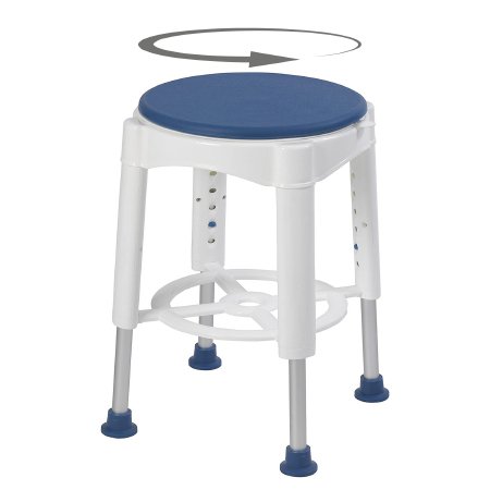 Shower Stool MGC Health Without Arms Plastic Frame Without Backrest 14 Inch Seat Width 250 lbs. Weight Capacity