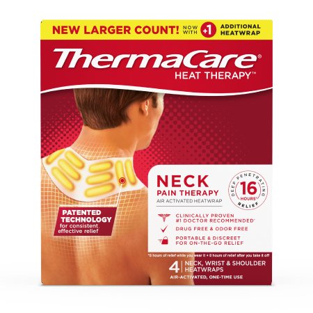 Instant Hot Patch ThermaCare HeatWraps Neck / Shoulder / Wrist Nonwoven Material Cover Disposable