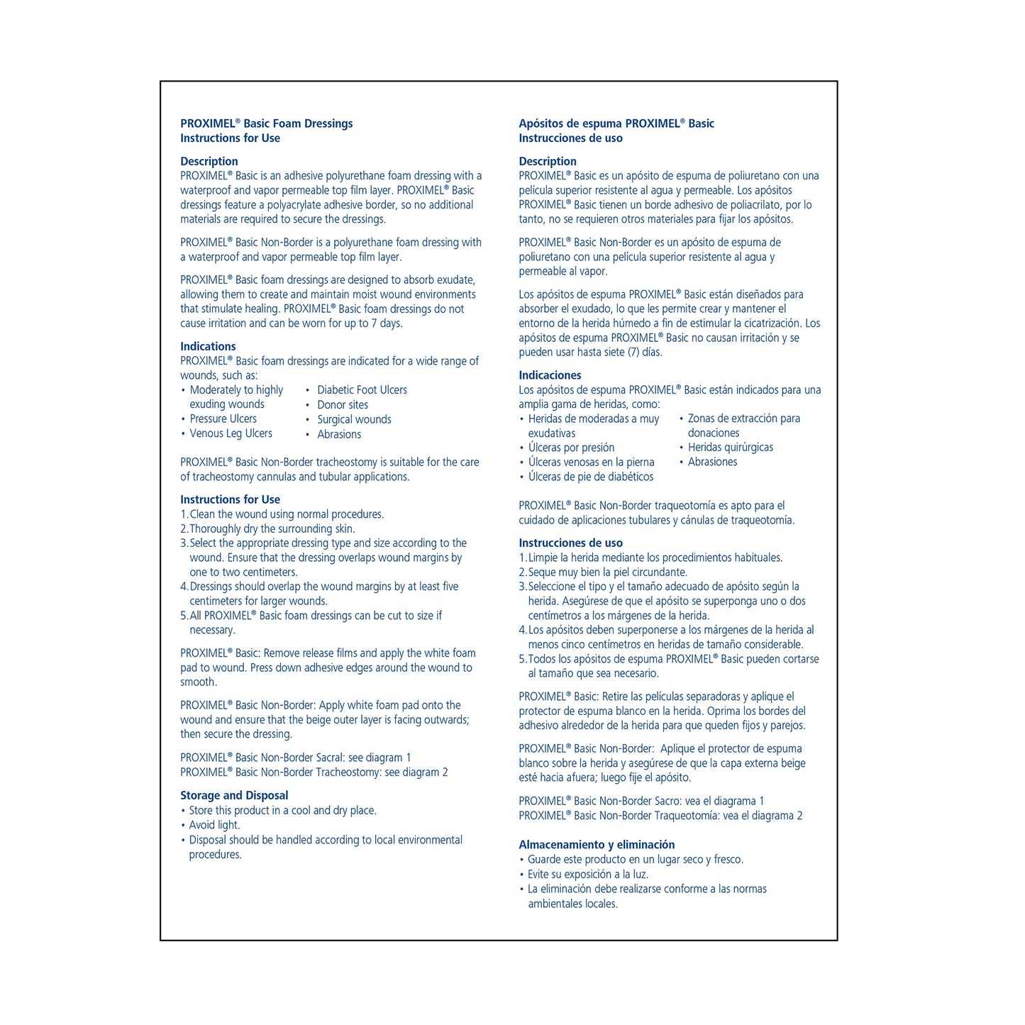 Proximel Basic Non-Border Foam Dressing 4 x 4 Inch Sterile Non-Adhesive Wound Dressing