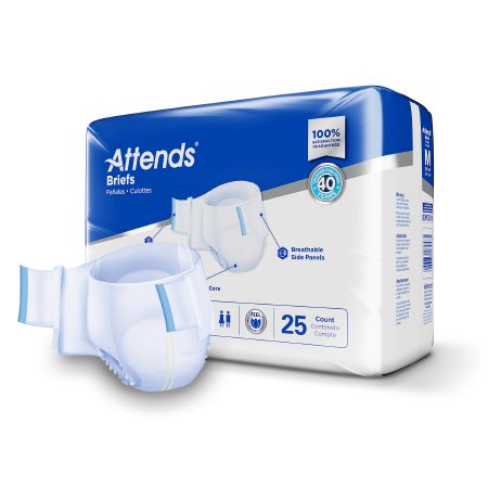 Unisex Incontinence Brief Attends Disposable Heavy Absorbency