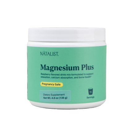 Oral Supplement Natalist Magnesium Plus Raspberry Flavor Powder 4.8 oz. Jar