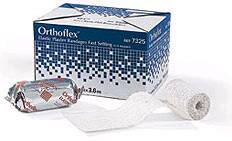 Elastic Plaster Bandage Orthoflex 5 Inch X 12 Foot Elastic / Plaster of Paris White