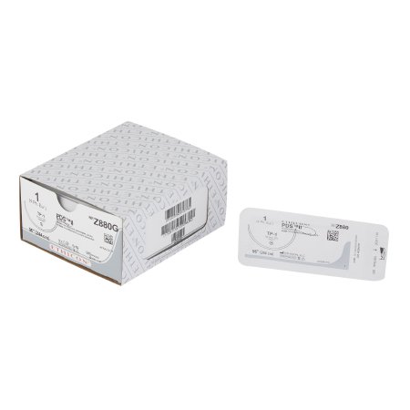 Absorbable Suture with Needle PDS II Polydioxanone TP-1 1/2 Circle Taper Point Needle Size