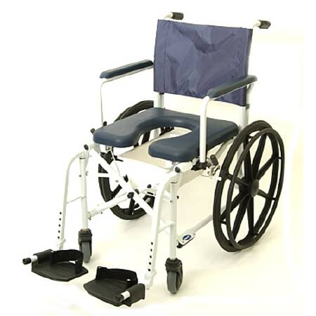 Commode / Shower Chair Mariner Swing-Away Arms Aluminum Frame With Backrest 18-1/4 Inch Seat Width 300 lbs. Weight Capacity