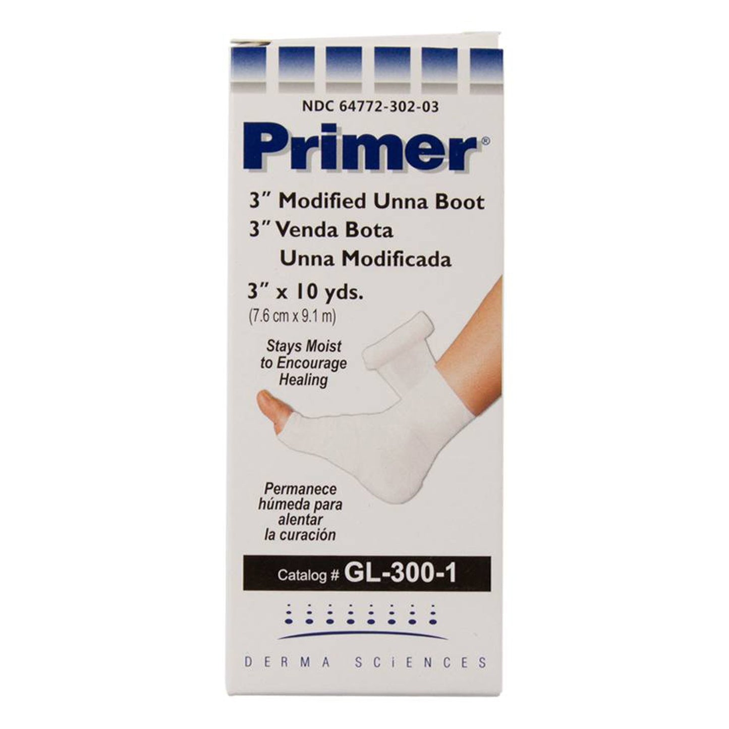 Primer Zinc Oxide Unna Boot 3 Inch x 10 Yard NonSterile Compression Bandage