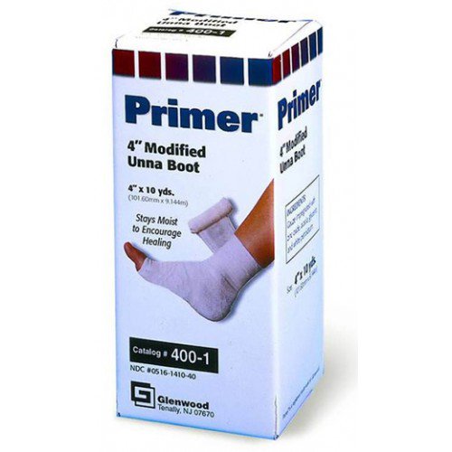 Primer Zinc Oxide Unna Boot 4 Inch x 10 Yard NonSterile Compression Bandage