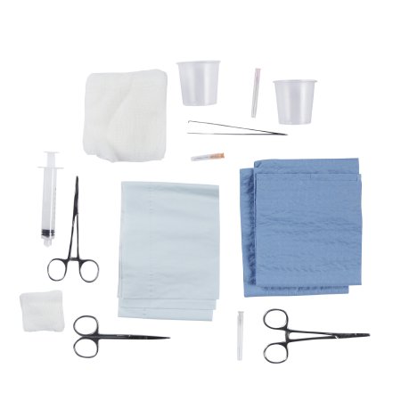 Laceration Tray Sterile, with or without Instruments Sterile