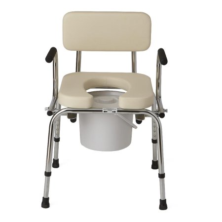 Commode Chair Guardian Drop Arms Steel Frame Removable Backrest 18-1/2 Inch Seat Width 350 lbs. Weight Capacity