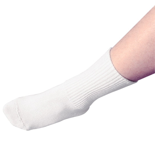 Diabetic Socks Pedifix Ankle High Small White Closed Toe