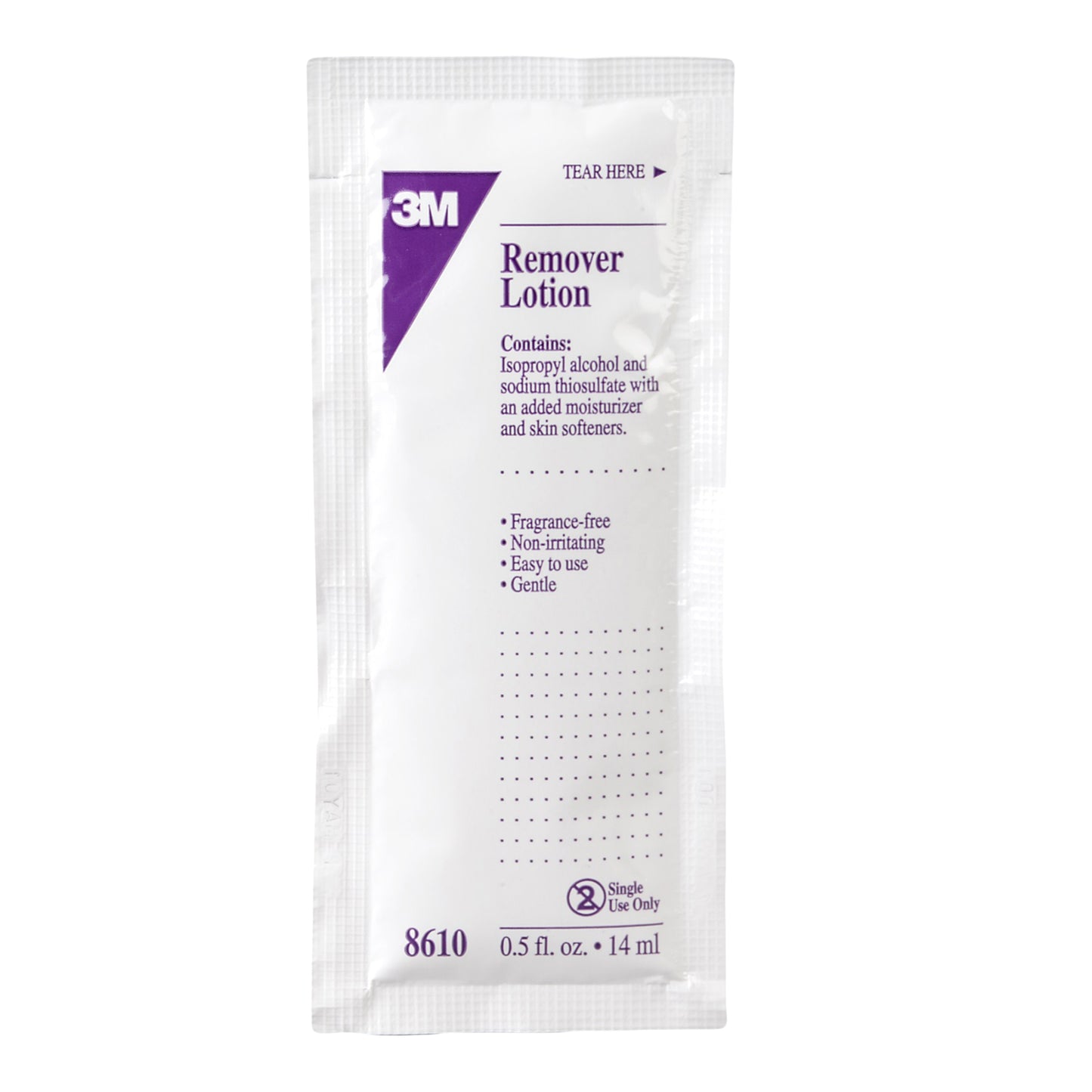 3M Alcohol-Based Remover Lotion 0.5 oz Individual Packet Adhesive & Prep Remover