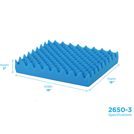 3" Convoluted Foam Cushion For 18" X 16" Wheelchair